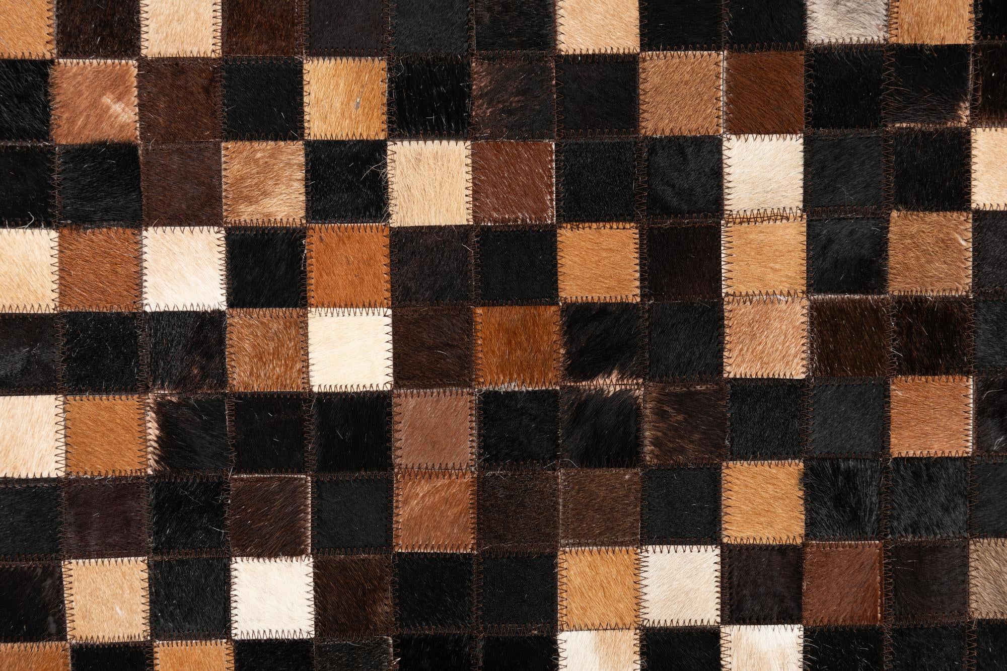 5' x 8' Cowhide Leather Rug