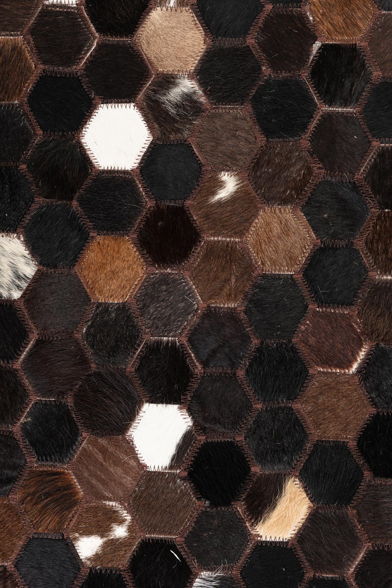 5' x 8' Cowhide Leather Rug