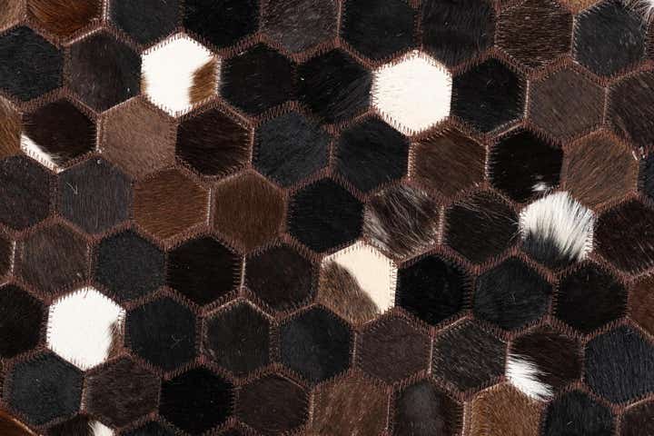 5' x 8' Cowhide Leather Rug