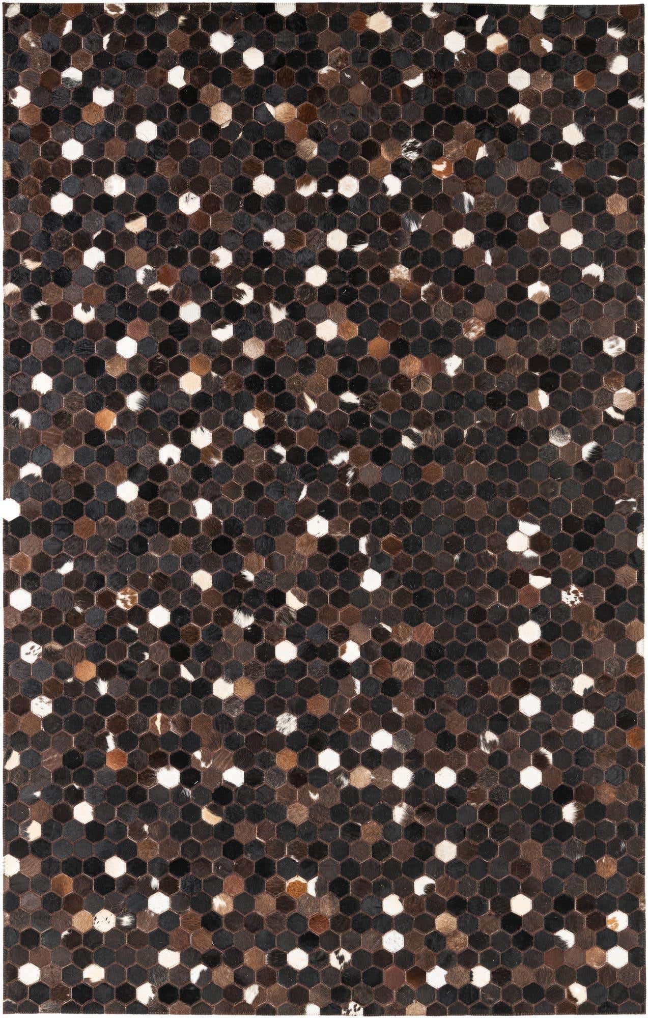 5' x 8' Cowhide Leather Rug