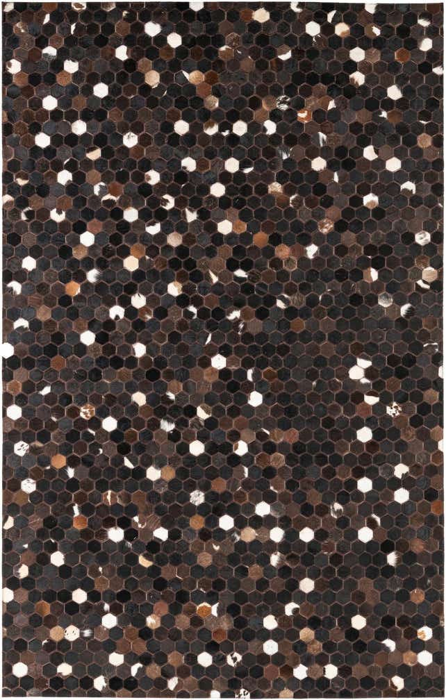 5' x 8' Cowhide Leather Rug