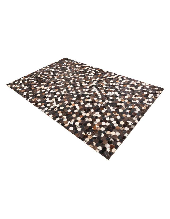 5' x 7' 10 Cowhide Leather Rug