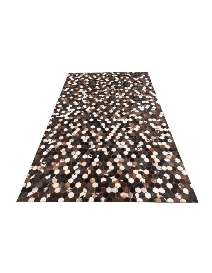 Detail image of 5' x 7' 10 Cowhide Leather Rug