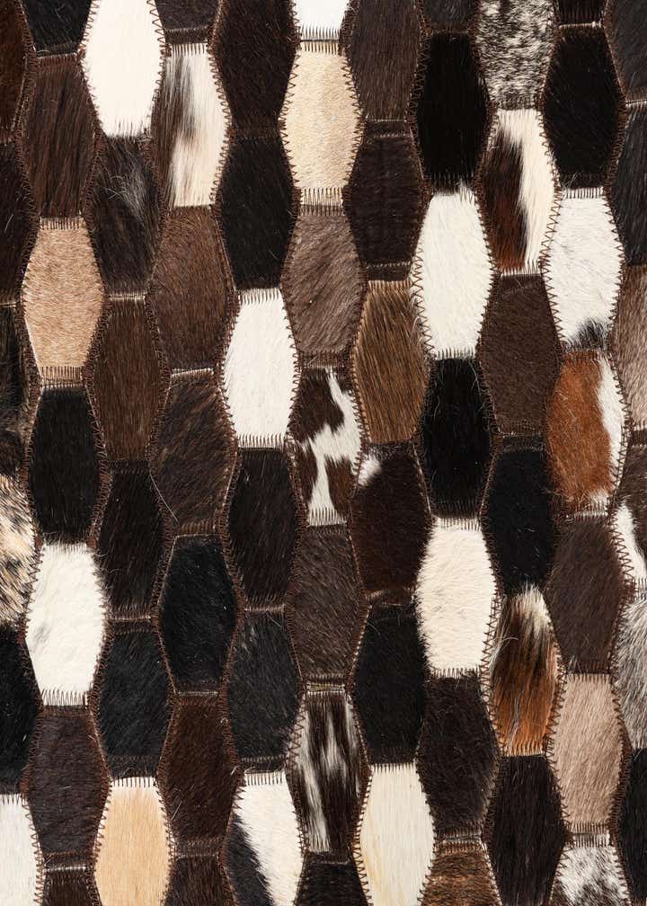 5' x 7' 10 Cowhide Leather Rug