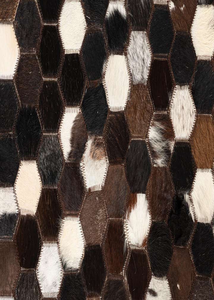 5' x 7' 10 Cowhide Leather Rug