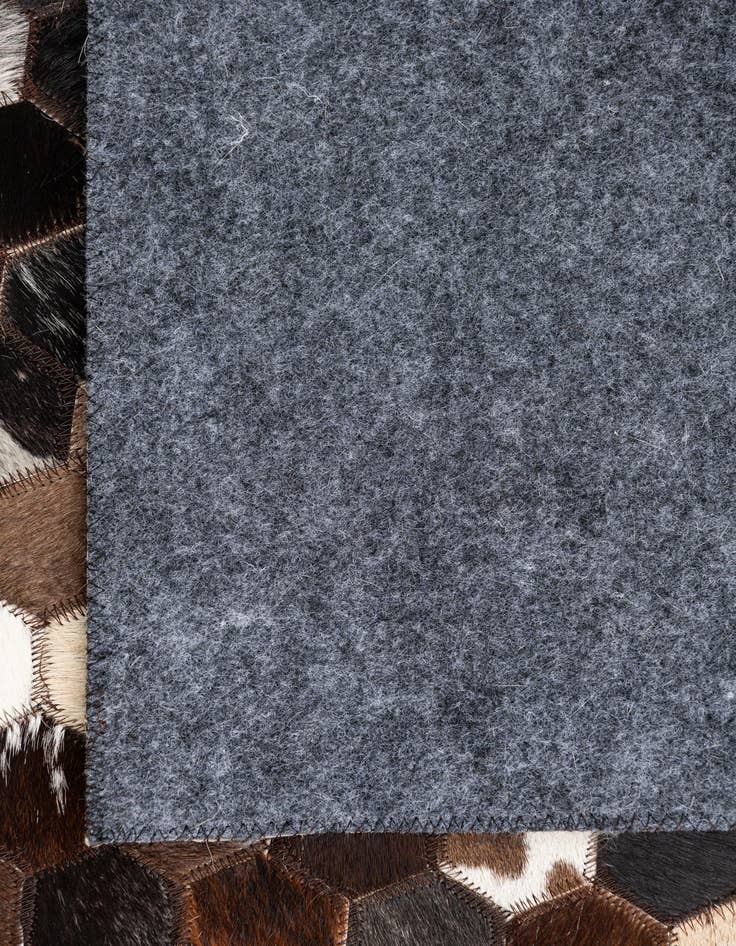 Detail image of 5' x 7' 10 Cowhide Leather Rug