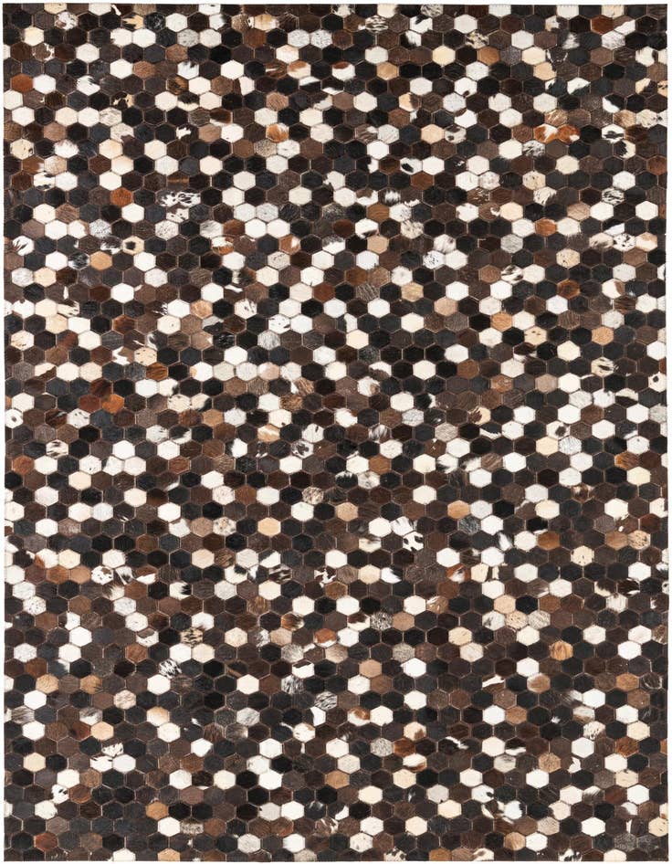 Detail image of 5' x 7' 10 Cowhide Leather Rug