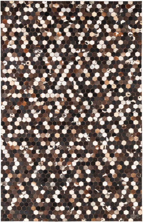 Detail image of 5' x 7' 10 Cowhide Leather Rug