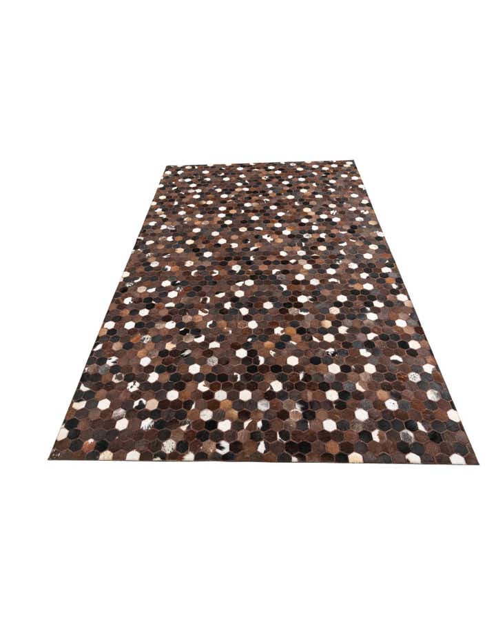 5' x 8' 2 Cowhide Leather Rug
