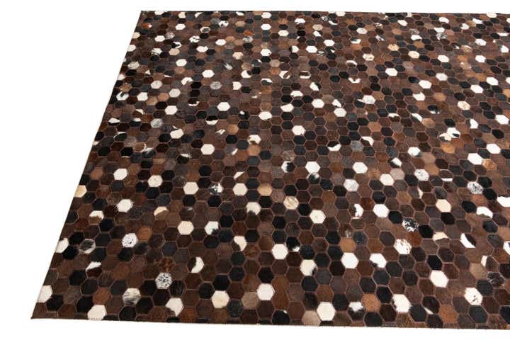 5' x 8' 2 Cowhide Leather Rug