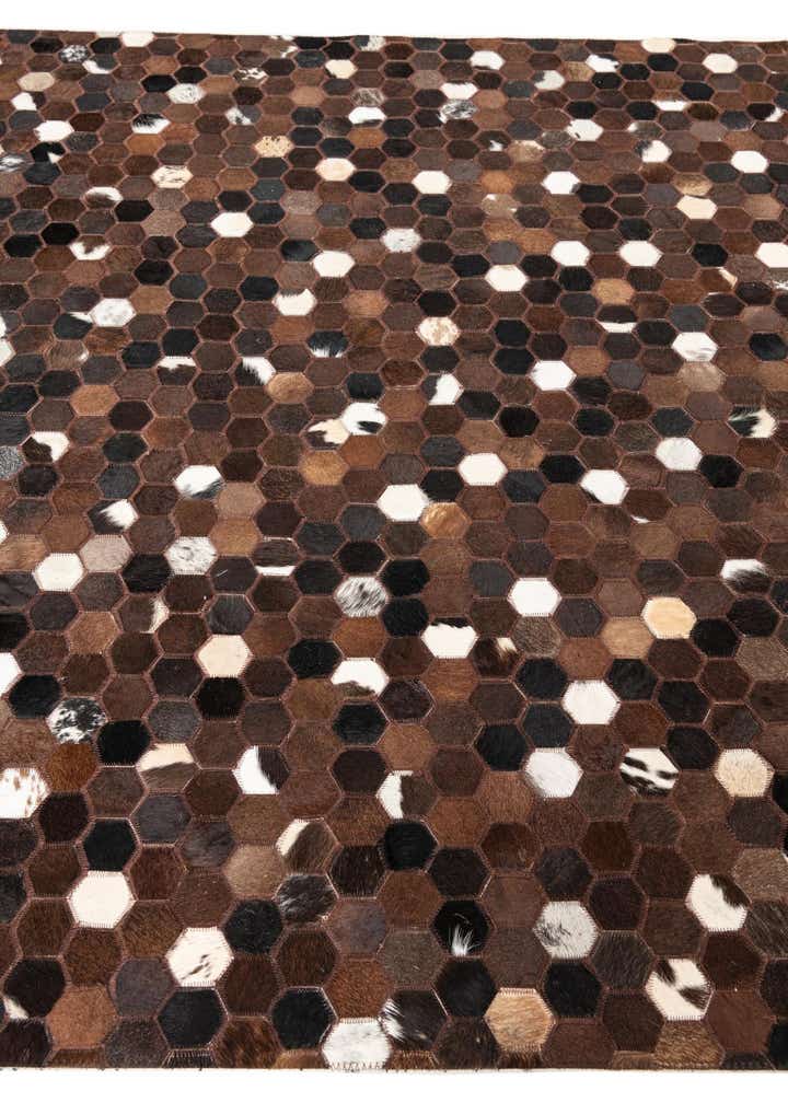 5' x 8' 2 Cowhide Leather Rug