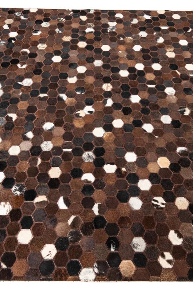 Detail image of 5' x 8' 2 Cowhide Leather Rug