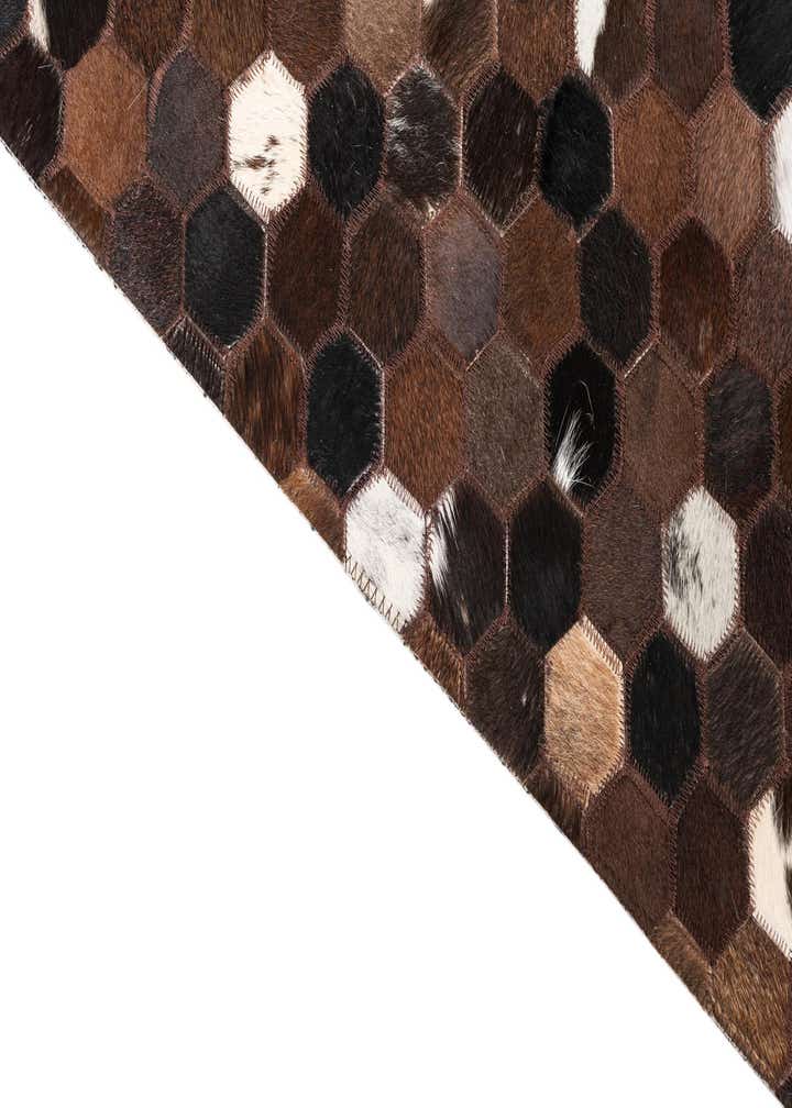 5' x 8' 2 Cowhide Leather Rug