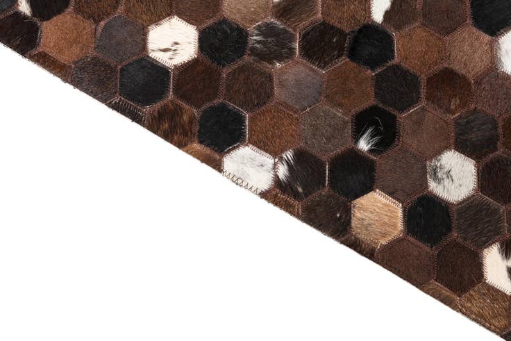 Detail image of 5' x 8' 2 Cowhide Leather Rug