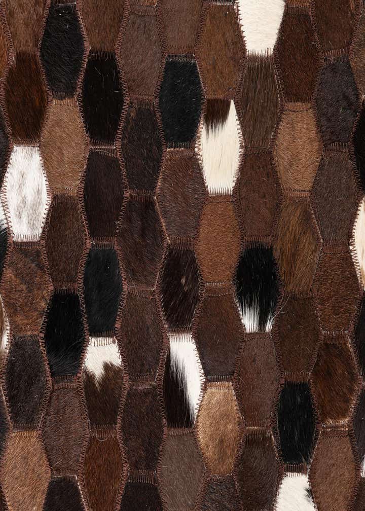 5' x 8' 2 Cowhide Leather Rug