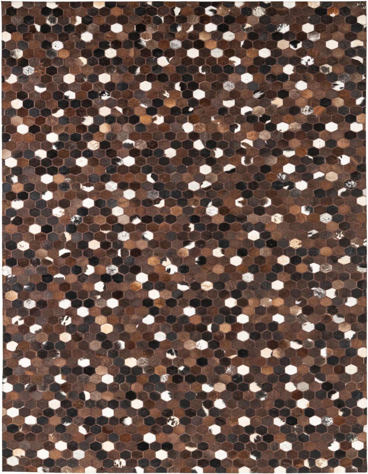 5' x 8' 2 Cowhide Leather Rug