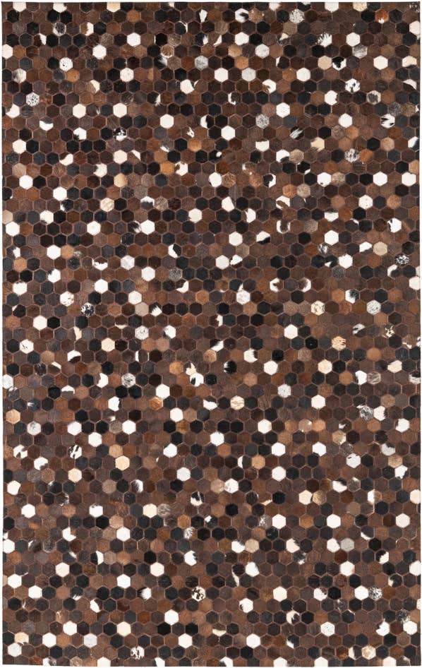 Detail image of 5' x 8' 2 Cowhide Leather Rug