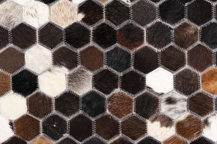 5' x 7' 10 Cowhide Leather Rug