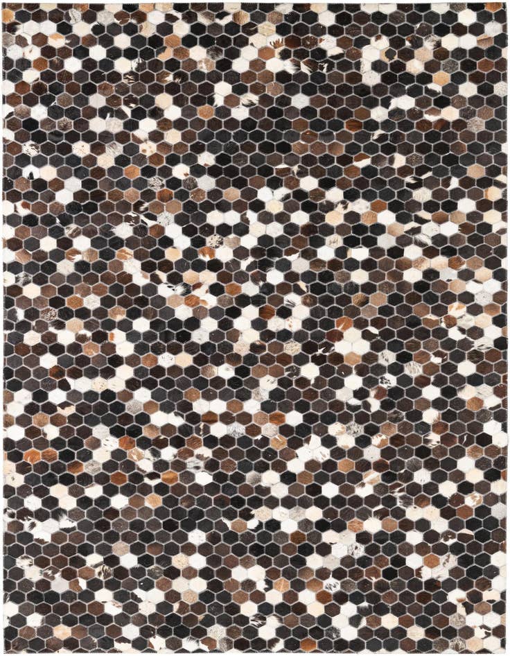 Detail image of 5' x 7' 10 Cowhide Leather Rug