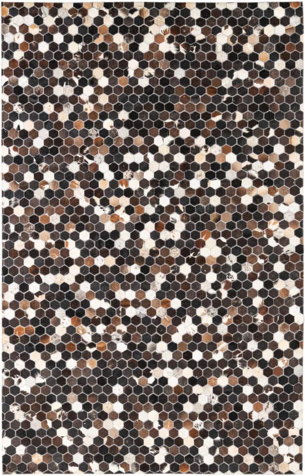 Detail image of 5' x 7' 10 Cowhide Leather Rug