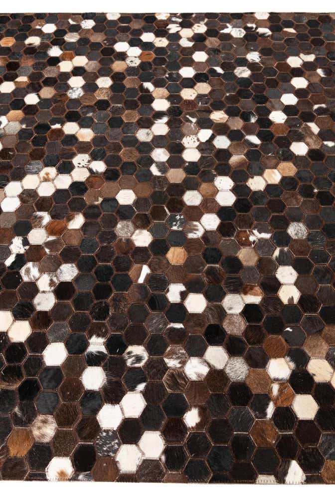 5' x 8' Cowhide Leather Rug