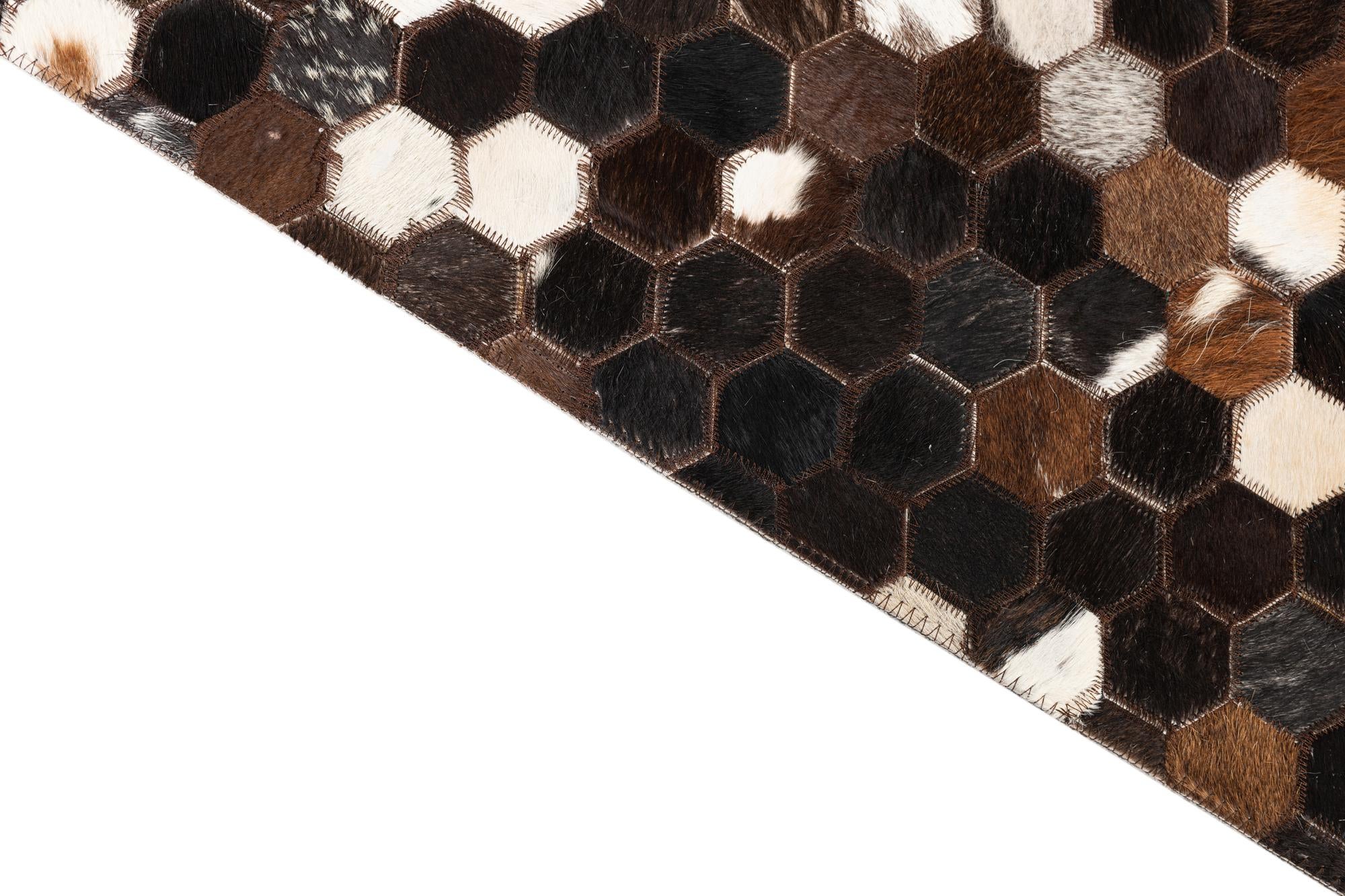 5' x 8' Cowhide Leather Rug
