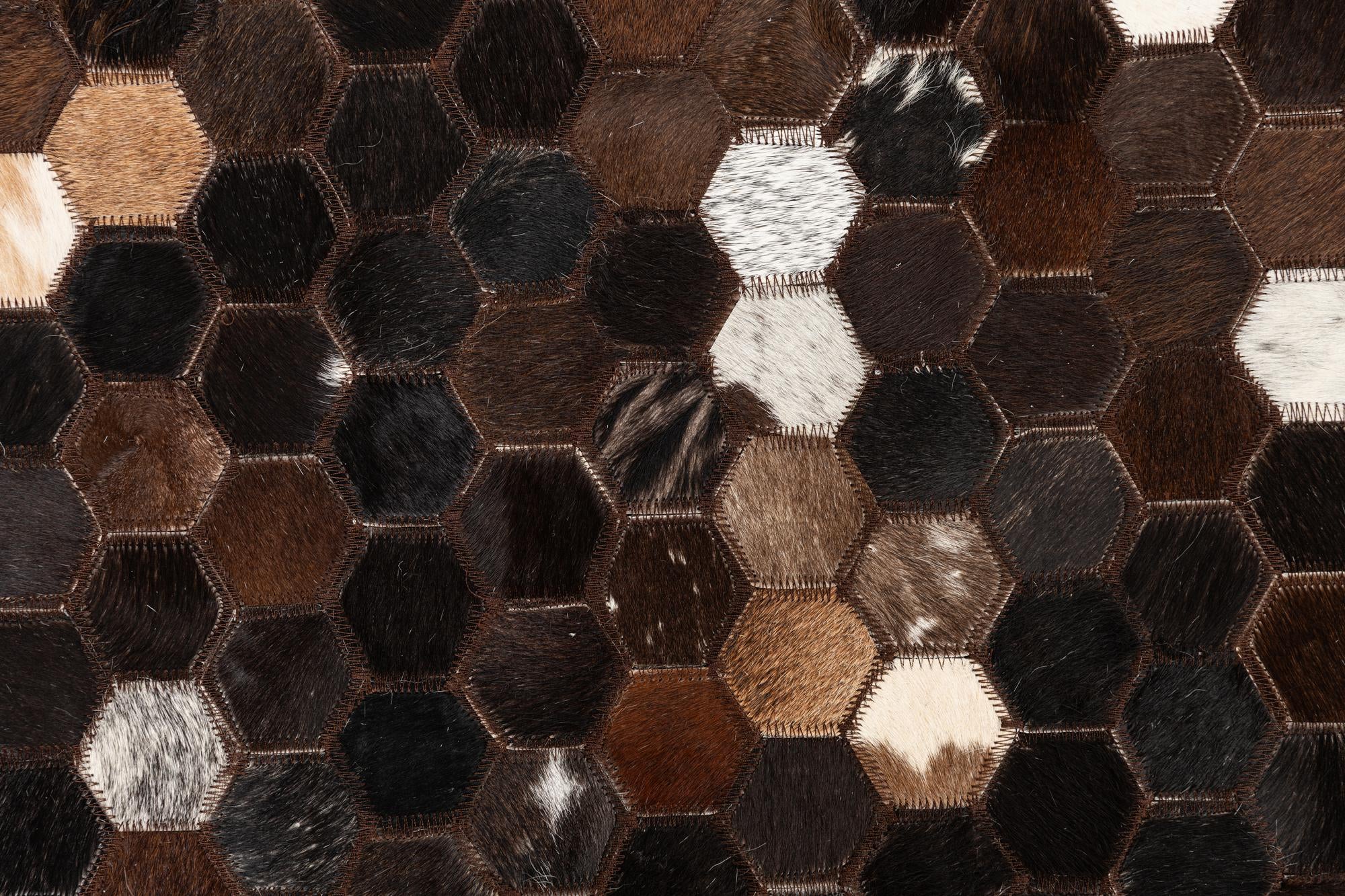 5' x 8' Cowhide Leather Rug