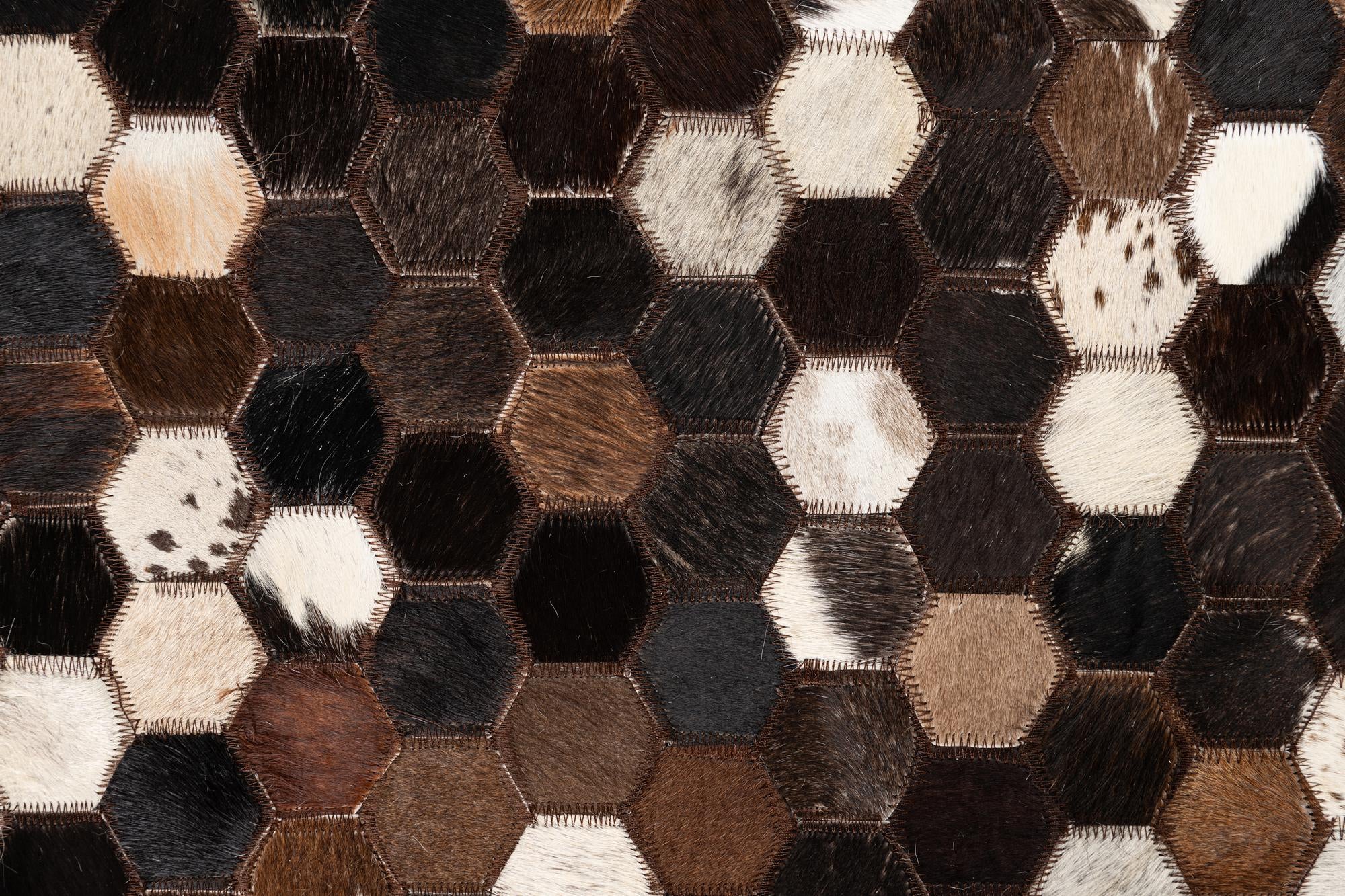 5' x 8' Cowhide Leather Rug