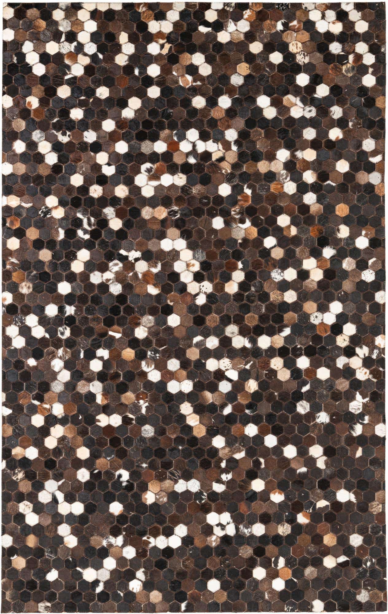 5' x 8' Cowhide Leather Rug