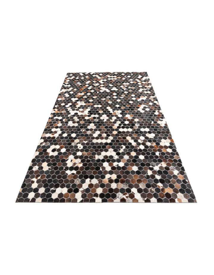 5' x 7' 10 Cowhide Leather Rug
