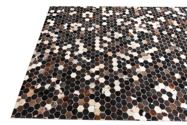 5' x 7' 10 Cowhide Leather Rug