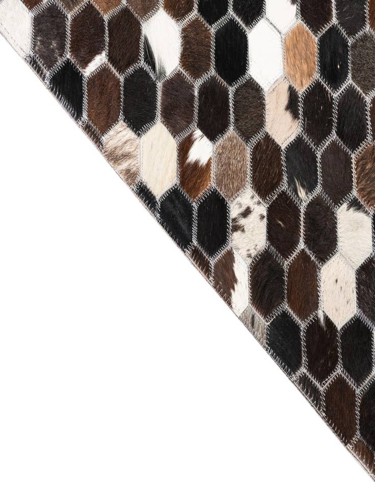 Detail image of 5' x 7' 10 Cowhide Leather Rug