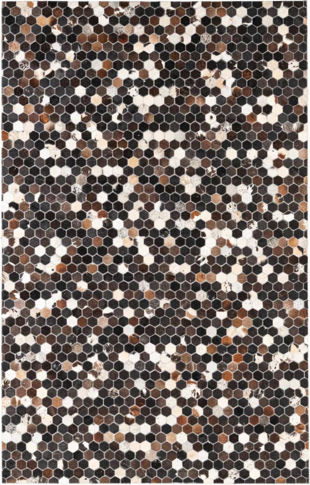 Detail image of 5' x 7' 10 Cowhide Leather Rug