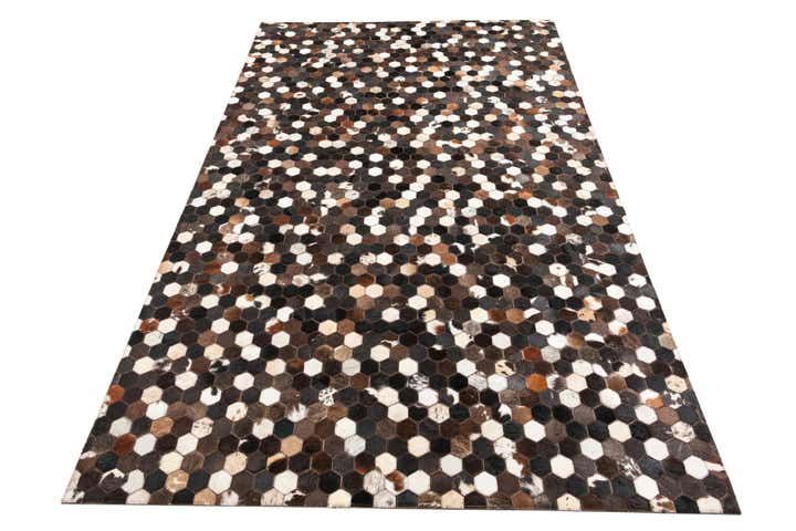 5' x 8' Cowhide Leather Rug