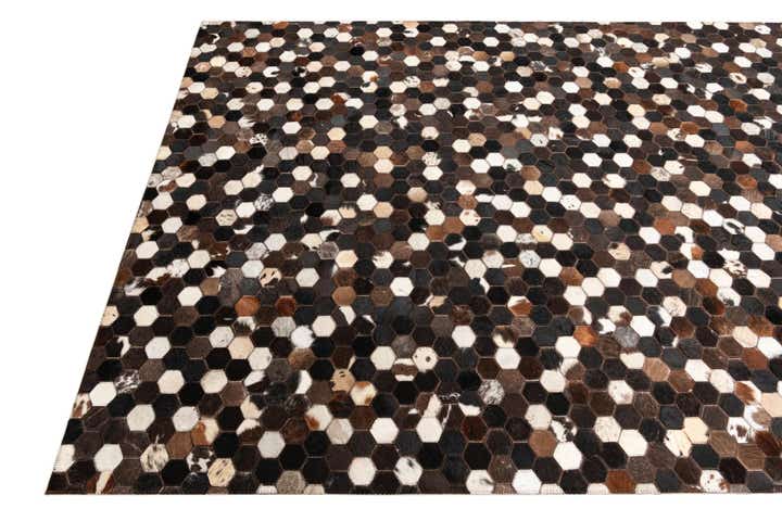 5' x 8' Cowhide Leather Rug