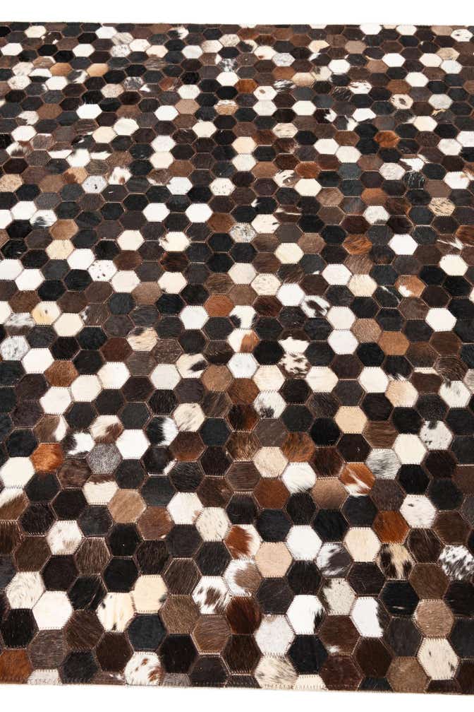 5' x 8' Cowhide Leather Rug