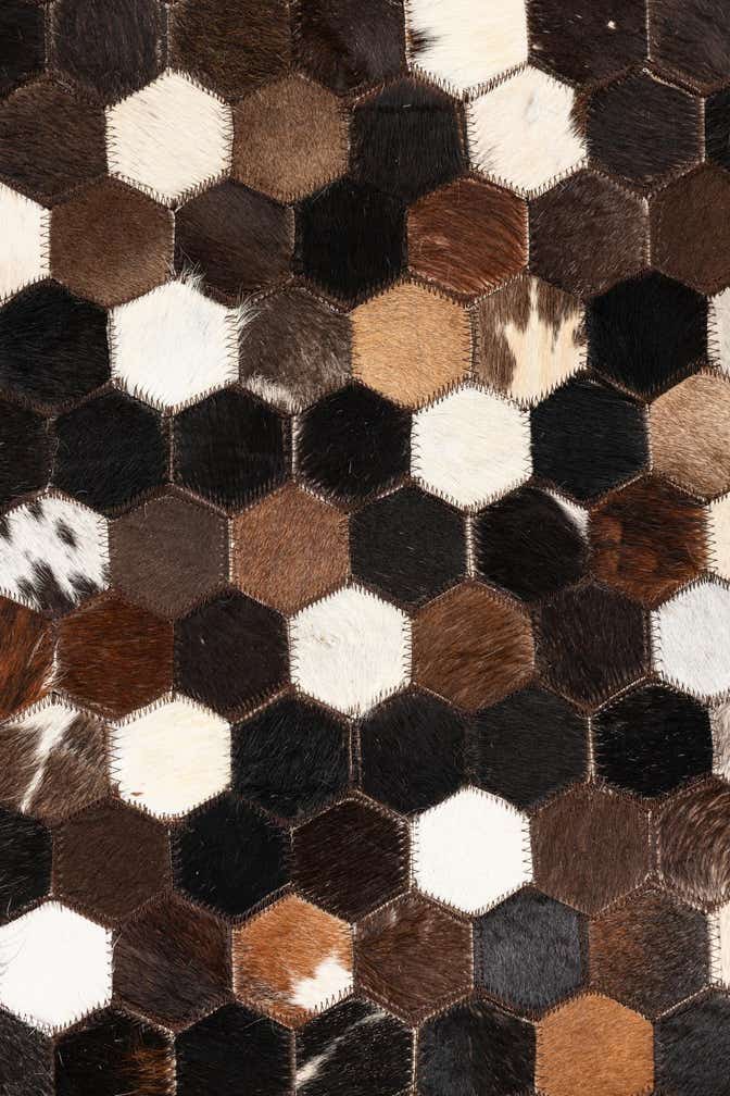 5' x 8' Cowhide Leather Rug