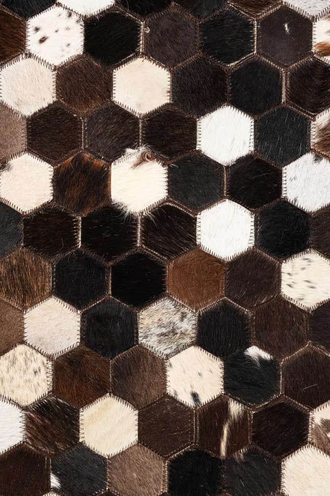 5' x 8' Cowhide Leather Rug