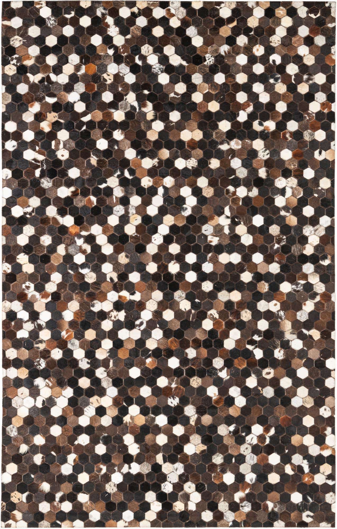 5' x 8' Cowhide Leather Rug