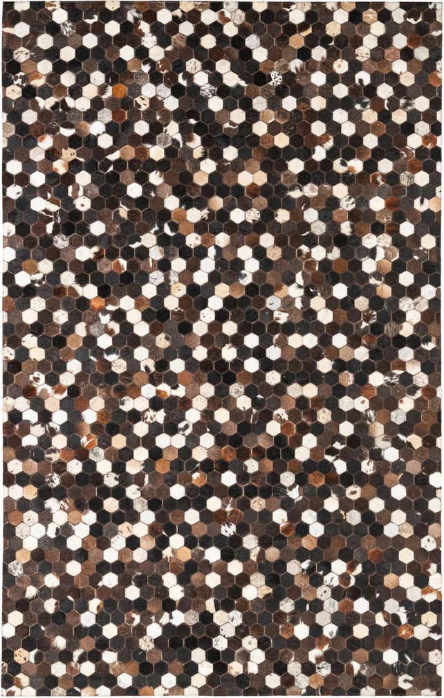 5' x 8' Cowhide Leather Rug