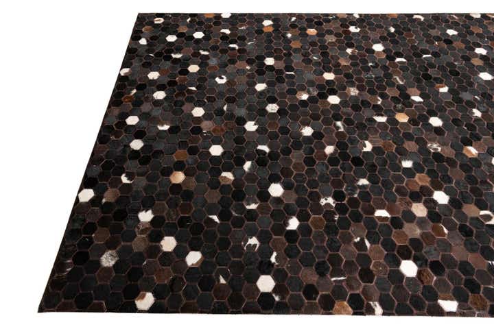 5' x 8' 2 Cowhide Leather Rug