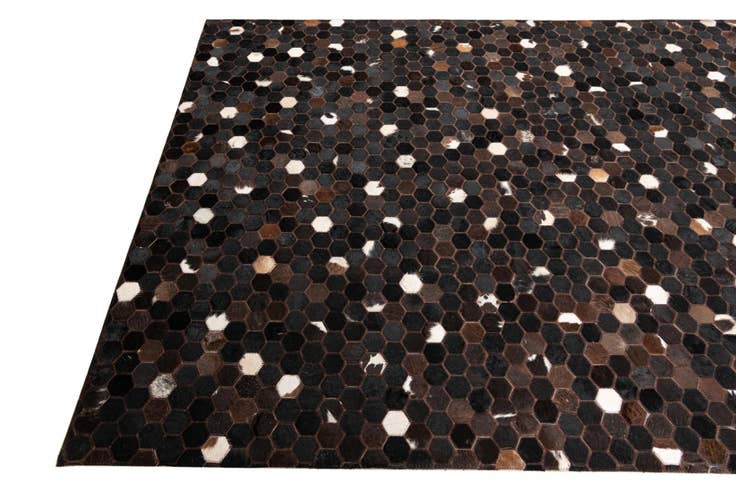 Detail image of 5' x 8' 2 Cowhide Leather Rug
