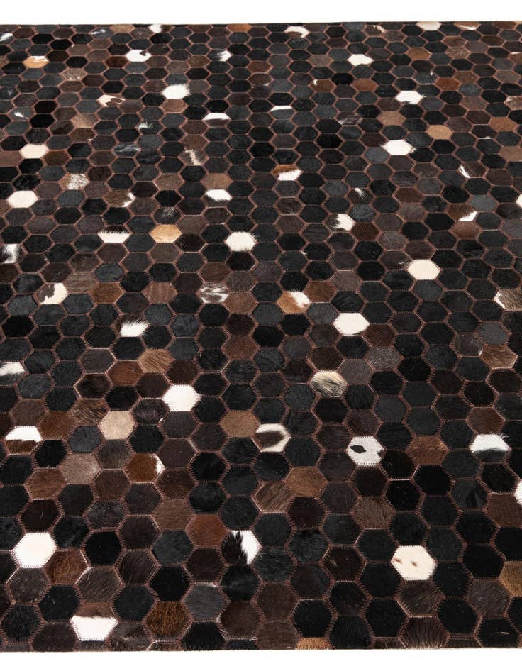 Detail image of 5' x 8' 2 Cowhide Leather Rug