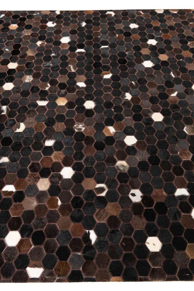 5' x 8' 2 Cowhide Leather Rug