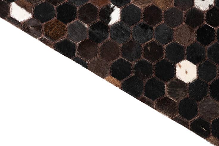 Detail image of 5' x 8' 2 Cowhide Leather Rug