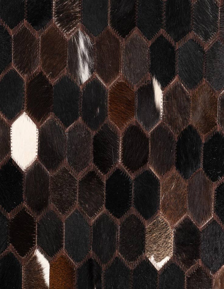 Detail image of 5' x 8' 2 Cowhide Leather Rug