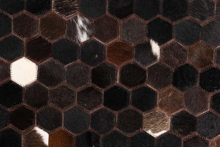 5' x 8' 2 Cowhide Leather Rug