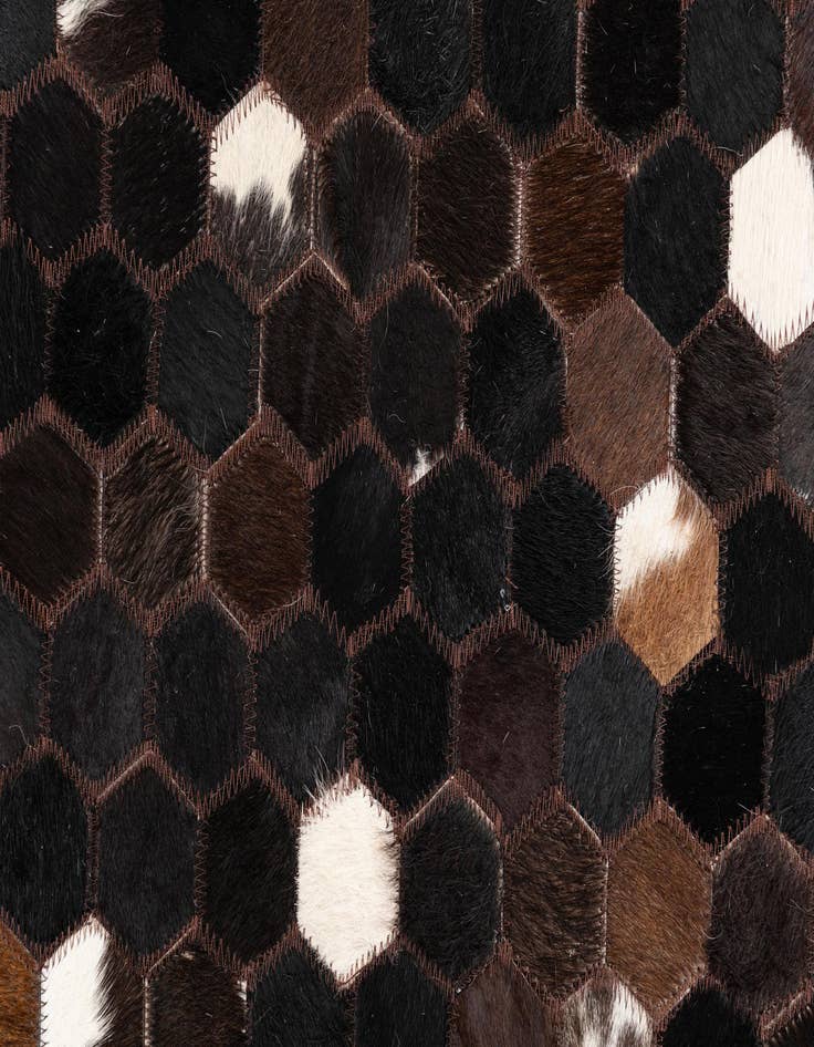 Detail image of 5' x 8' 2 Cowhide Leather Rug