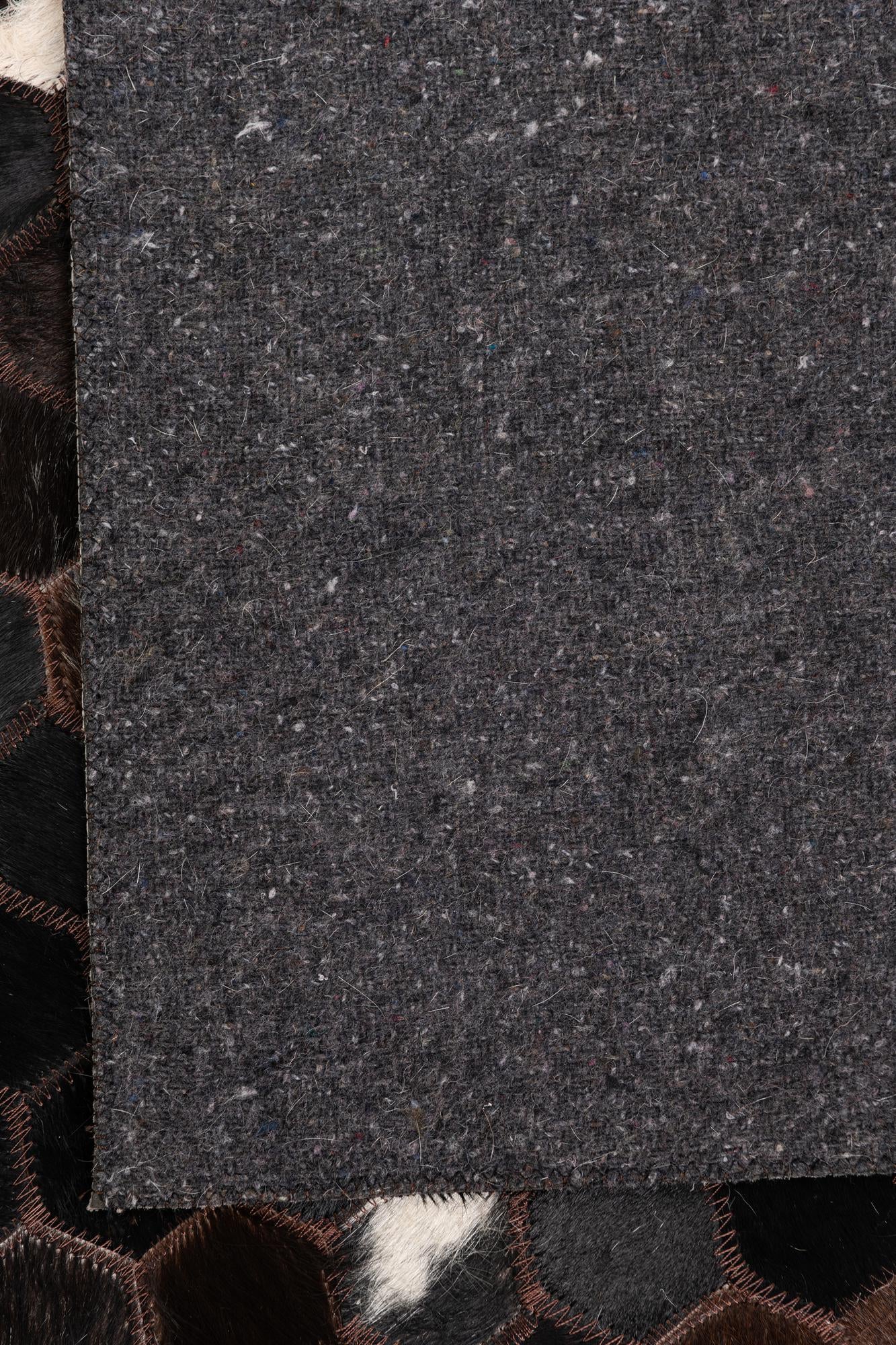 5' x 8' 2 Cowhide Leather Rug