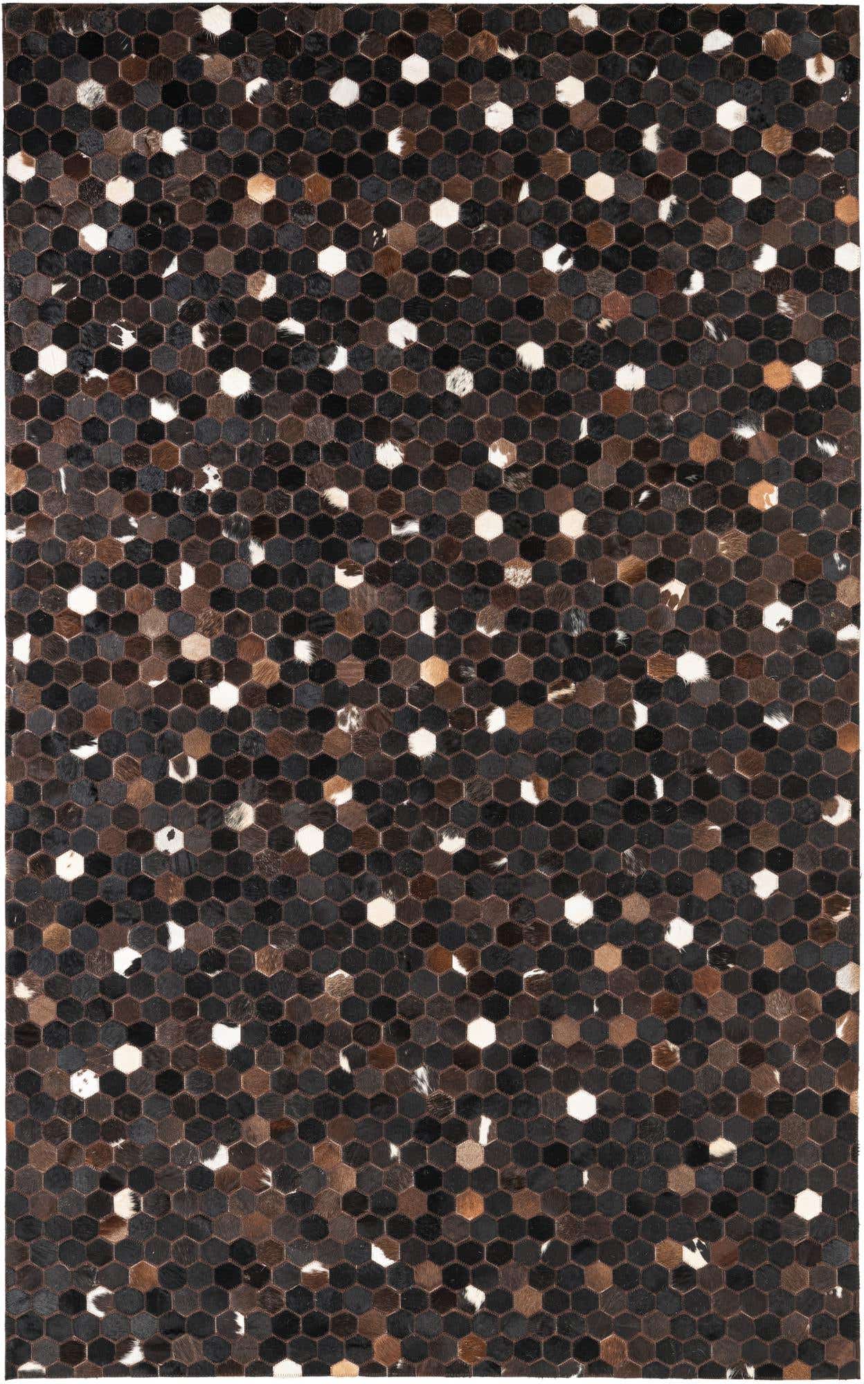 5' x 8' 2 Cowhide Leather Rug